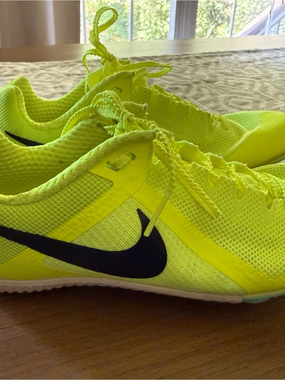 Nike Multi Spikes Bright Yellow Track/Training Shoes with Black Logo